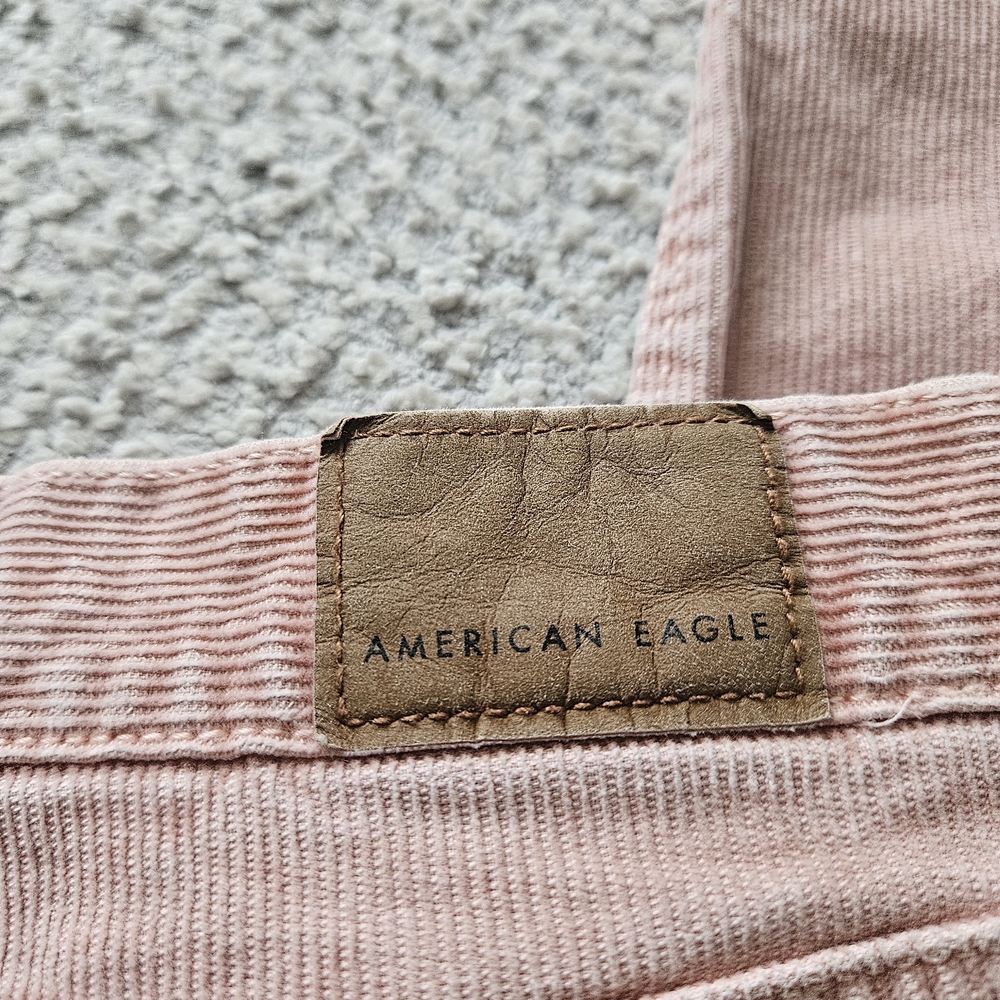 AMERICAN EAGLE Pink Corduroy Pants Cotton Blend 00 Regular AE - Picture 8 of 9